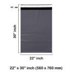 Grey Mailing Bags 22 x 30 Inches 550 x 750 mm – 55 Microns