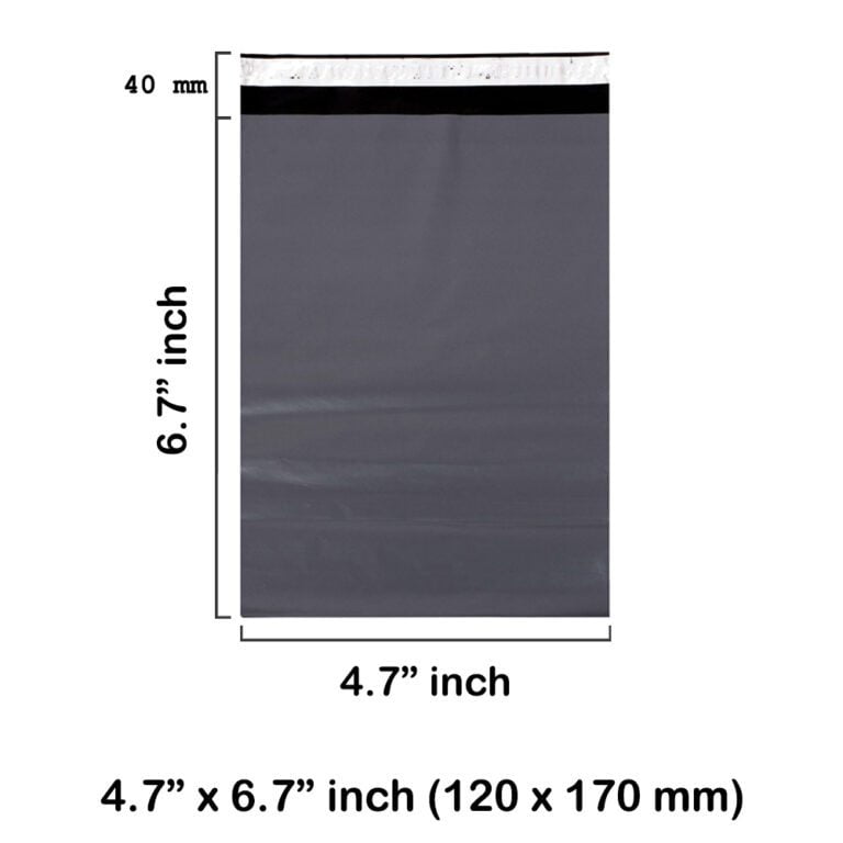 Grey Mailing Bags 4.7x6.7" inches - Pack of 5,000