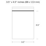 3.5 x 4.5 Inches Plain Grip seal Bags