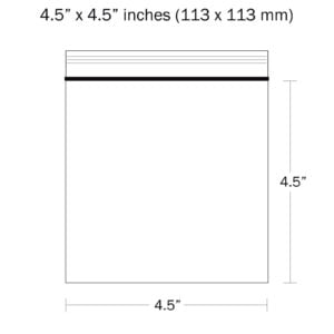 4.5 x 4.5 Inches Plain Grip seal Bags
