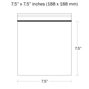 7.5 x 7.5 Inches Plain Grip seal Bags