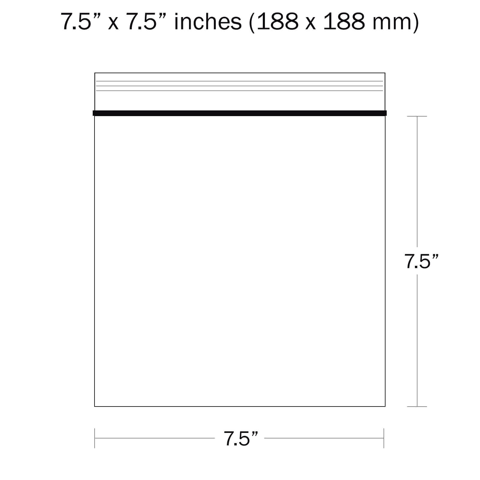 7.5 x 7.5 Inches Plain Grip seal Bags - Postage Solutions