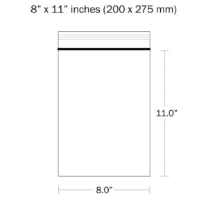 8" x 11" Plain Grip seal Bags