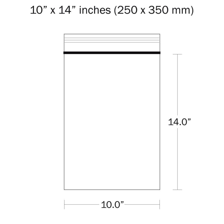 10" x 14" Plain Grip seal Bags (Clear) G14