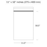 11" x 16" Plain Grip seal Bags (Clear) G15