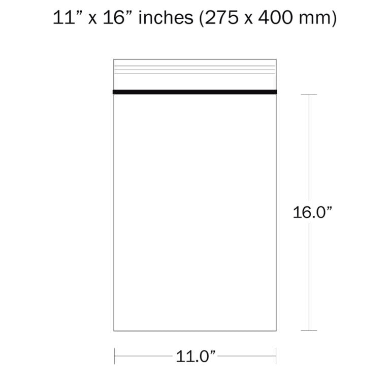 11" x 16" Plain Grip seal Bags (Clear) G15