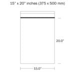 15" x 20" Plain Grip seal Bags