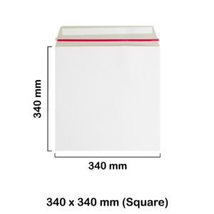 340x340 mm White Board Envelopes with Peel & Seal Strip