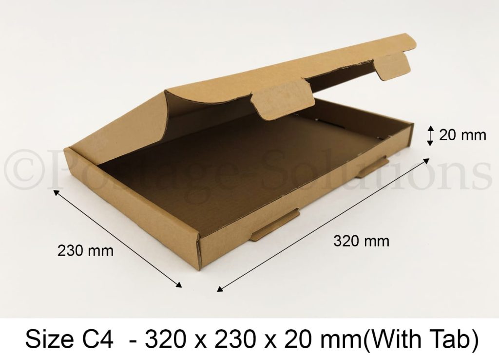 C4 Royal Mail PIP Boxes With Tab