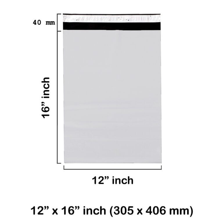 12 x 16″ inch White Mailing Bags