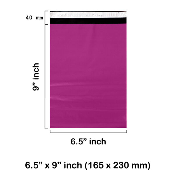 6.5x9 inches pink mailing bags