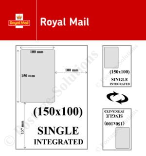 INTEGRATED LABELS 150MM X 100MM FOR Royal Mail - GOOD QUALITY