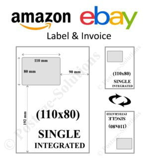 INTEGRATED LABELS (K equivalent) 110MM X 80MM FOR EBAY/AMAZON - GOOD QUALITY