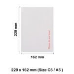 C5 A5 White Hard Board Back Envelopes