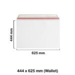 444x625 mm White Board Envelopes with Peel & Seal Strip - Wallet Style Envelopes