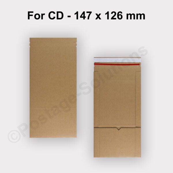147 x 126 x 55 mm Book Wrap Cardboard Boxes E-Flute Mailer For CD