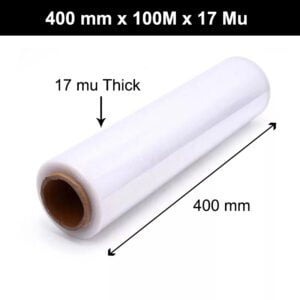 CLEAR PALLET STRETCH SHRINK WRAP CAST PACKING CLING FILM - 400mm x 100M x 17Mu