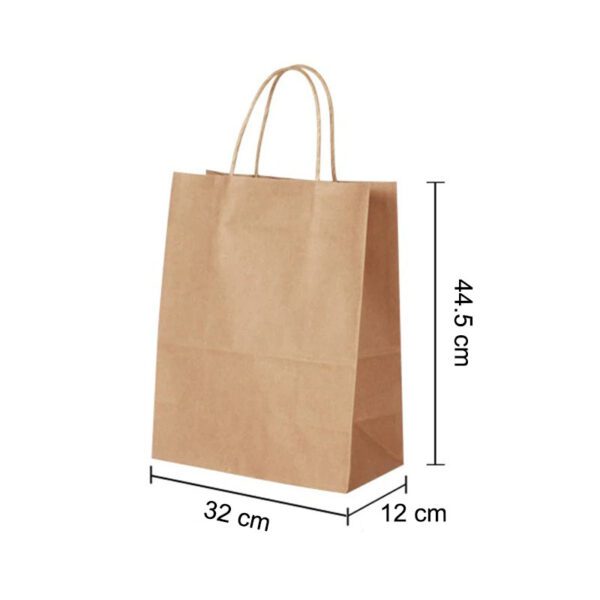 Large Brown Kraft paper Party Gift carrier bags with Twisted Handles - 32 x 44.5 x 17 cm