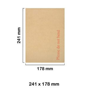 241X178 mm Manilla Hard Board Backed Envelopes