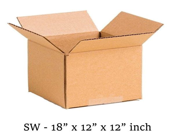 18" x 12" x 12" 457mm x 305mm x 305mm Single Wall Cardboard Boxes