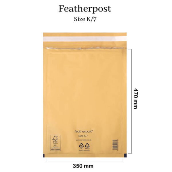 K/7 AroFol/Featherpost Bubble Padded Envelopes 350mm x 470mm