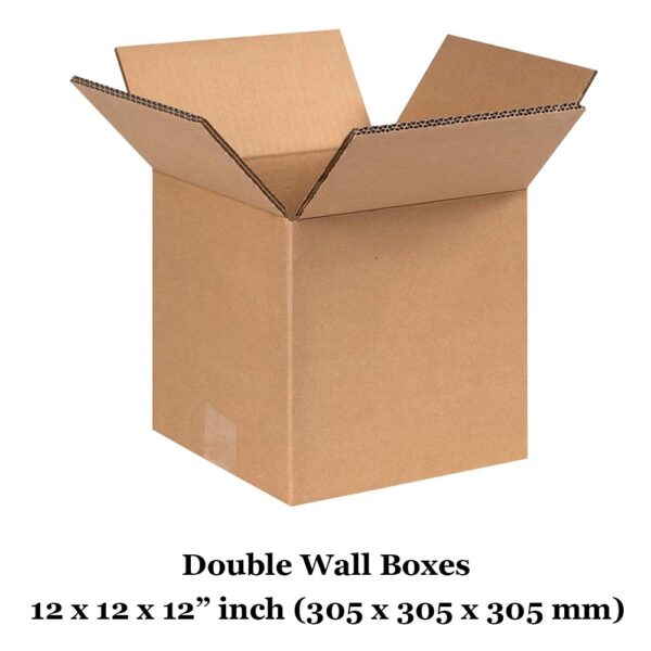 12" x 12" x 12" 305mm x 305mm x 305mm Double Wall Cardboard Boxes