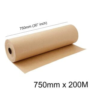 Brown Kraft Paper Packing Wrapping Paper Rolls for Packaging - 750x200M - 90 GSM Thick