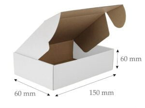 Die Cut Boxes  (White) - 150 x 60 x 60 mm (6 x 2.5 x 2.5 inches)