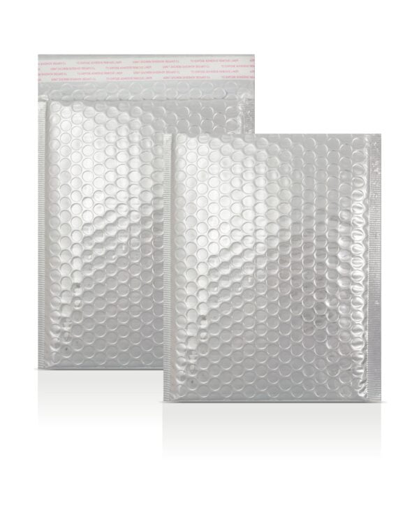 Silver Metallic Strong Seal Bubble Envelopes - 250 x 180 mm - DVD
