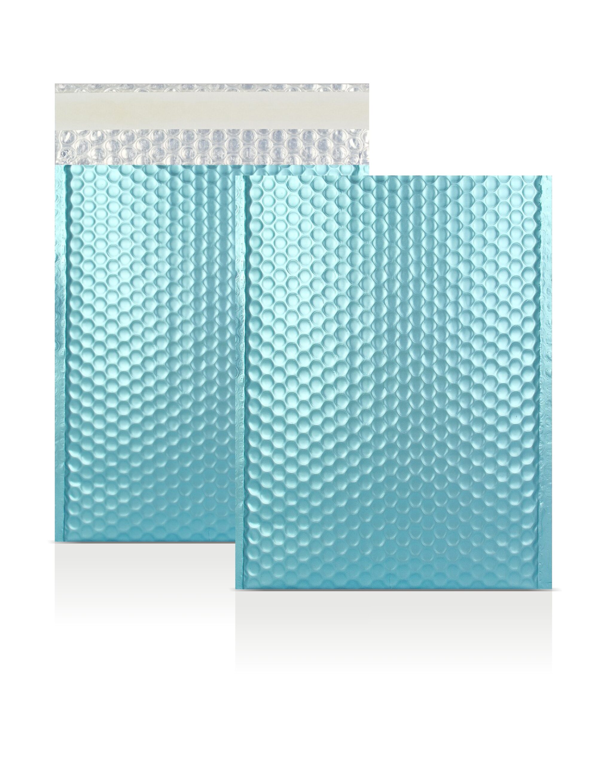 thumbnail image 2 of ShipNFun Aqua Ice Blue Metallic Bubble Mailers – 4x8, 6x10, 8x12, 9x13 – Padded Envelopes Bulk 2 of 6