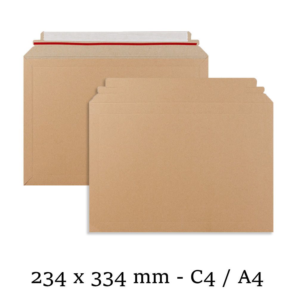 C4 A4 Capacity Book Mailer (E-Flute) Premium Corrugated Board (400 GSM Thick) - 234x334 mm