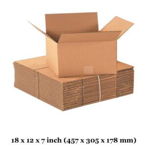 18" x 12" x 7" 457mm x 305mm x 178mm Single Wall Boxes