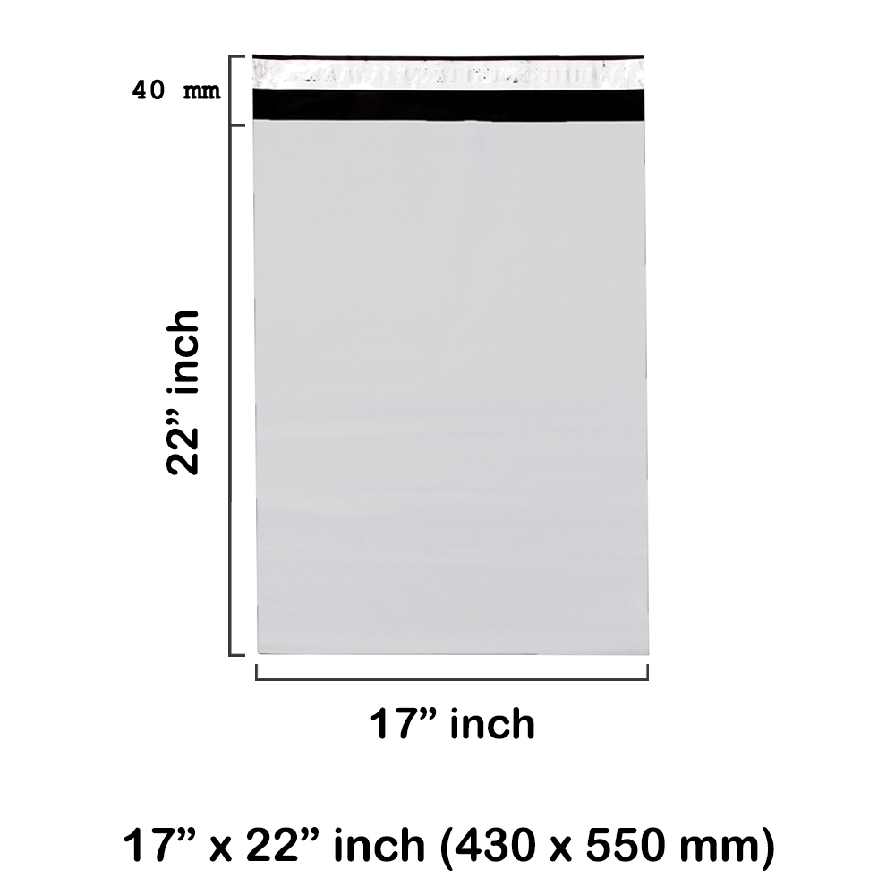 17″ x 22″ White Mailing Bags - 425 x 550 mm