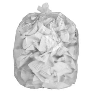 Clear HEAVY DUTY 160G - 40 Mu Refuse Sacks Bin Liners Rubbish 18" x 29" x 39" inch Size Bags