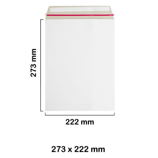 273x222 mm White All Board Envelopes - Pocket Style