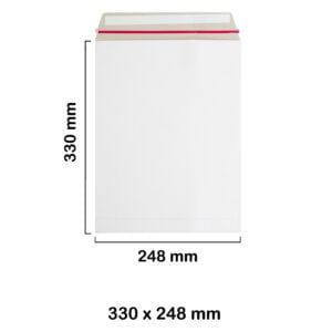 330x248 mm White Board Envelopes with Peel & Seal Strip - Pocket Style Envelopes