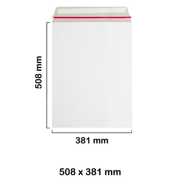 508x381 mm White Board Envelopes with Peel & Seal Strip - Pocket Style Envelopes
