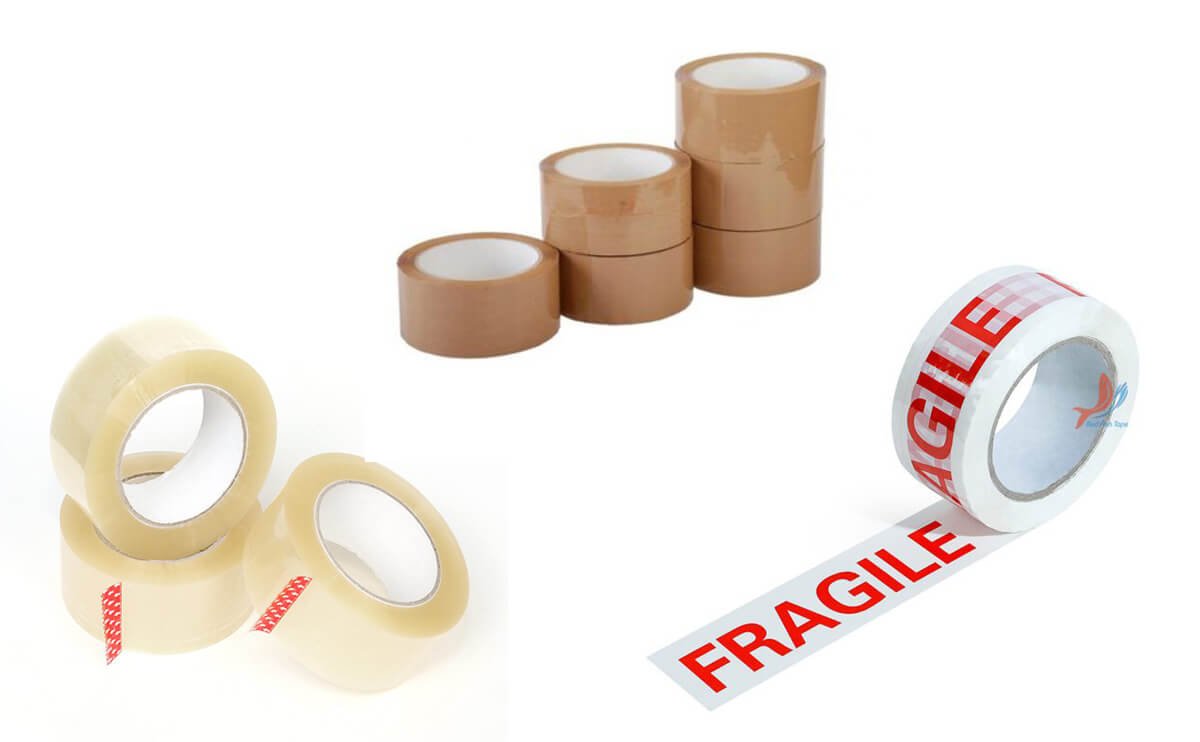 Low noise packaging tapes