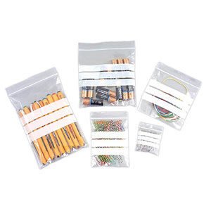 Write on panel grip seal bags