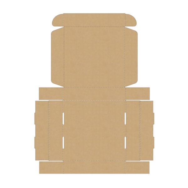 Die Cut Boxes (Brown) - 252 x 240 x 53 mm (10 x 9.5 x 2 inches)