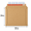 180 x 180mm Brown Rigid Cardboard Mailers 400gsm with Peel and Seal Closure