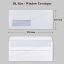 DL Size 220 x 110 mm White Envelopes WINDOW (WITH WINDOW) - 90gsm