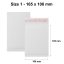 White Corrugated Bags Padded 100% Recyclable Biodegradable Eco Envelopes - 165 x 100 mm